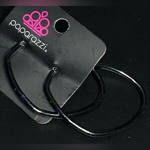 Paparazzi Black Hoop Earrings